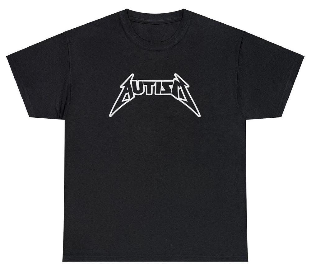 Футболка с аутизмом Смешная Саркастичная Пародия на Metallica Twitter Tiktok Dank Мем Футболка S