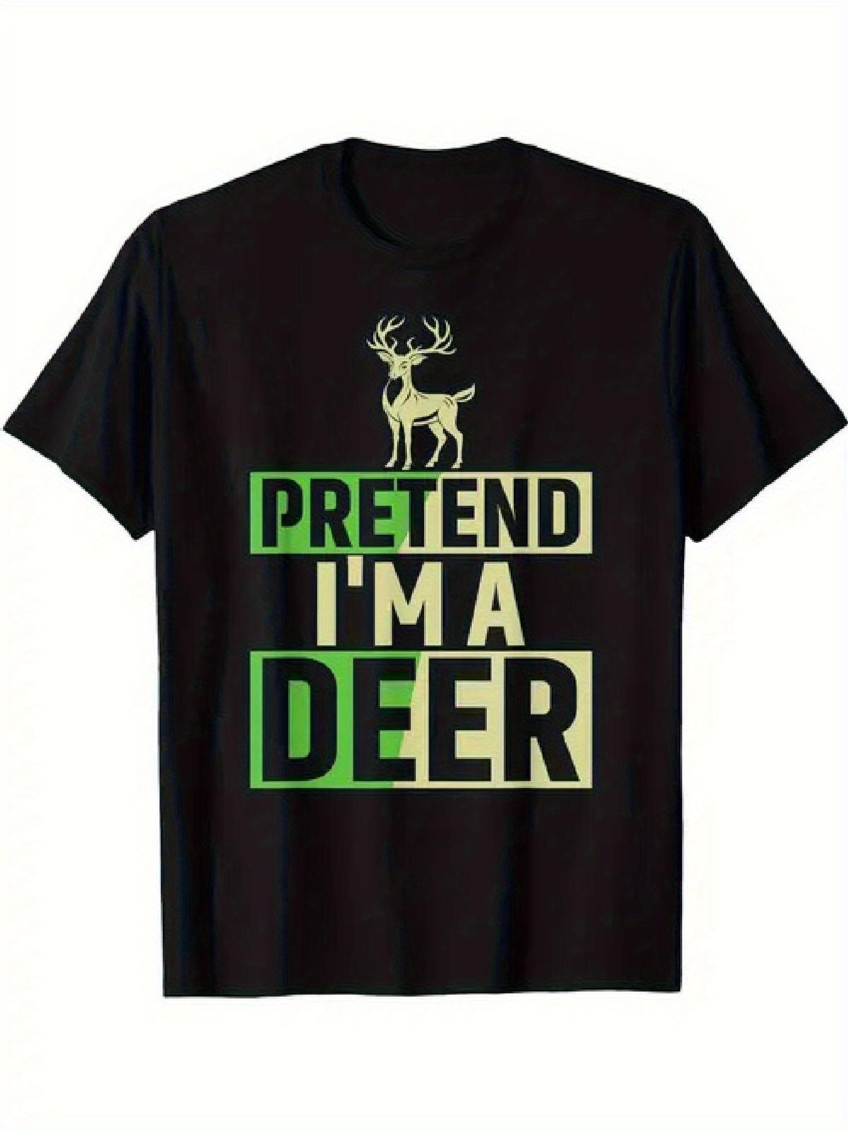 A Comfortable And Fitting Men S T-Shirt Featuring a Deer Design - a Casual Bla S разноцветный