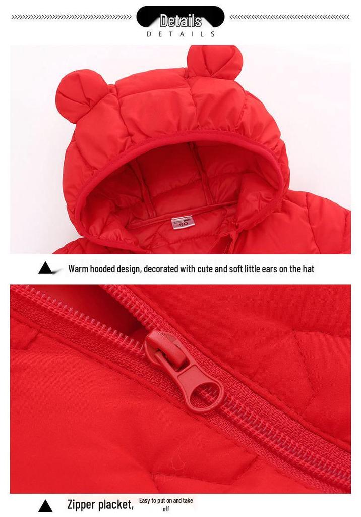 Nuovo Piumino con Cappuccio Autunno/Inverno per Neonati e Bambini - Capo d'Abbigliamento Leggero Imbottito in Cotone per Bambini e Bambine