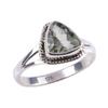 Natural Green Amethyst Gemstone Handmade 925 Solid Sterling Silver Ring S.8 R4U34
