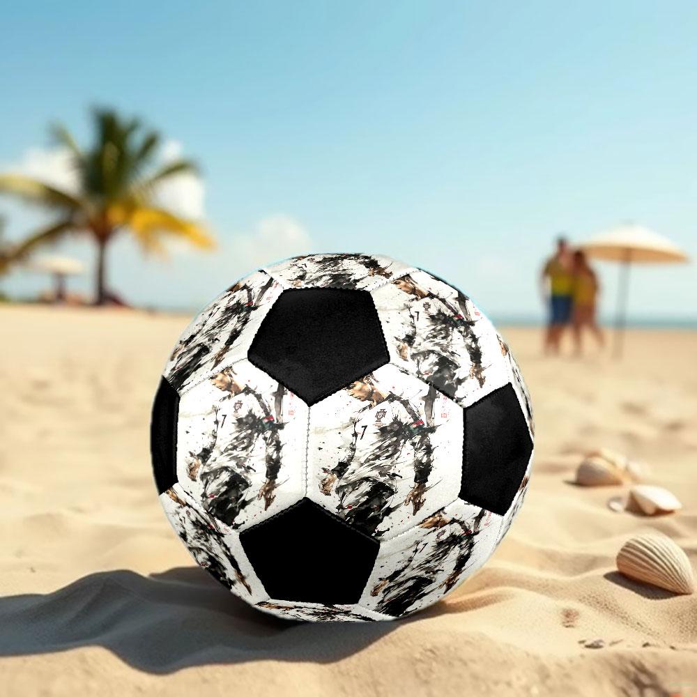 1 pz Pallone da Calcio Cristiano Ronaldo Taglia 5 Pallone da Calcetto Indoor Colorato alla Moda Gioco in Giardino - Ottimo Regalo per gli Appassionati di Sport HE44