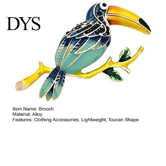 Enamel Bird Jewelry Toucan Brooch Pin for Women Men, Alloy Lapel Coats Pin, Clothing Accessories Suits Dresses Handbags Hats Artistic Shirts