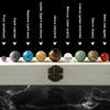 9 Planets Gift Box Natural Crystal Ball Ore Specimen Galaxy Quartz System Stone Solar Memor Astronomy Gift Model Line Colle W7R4
