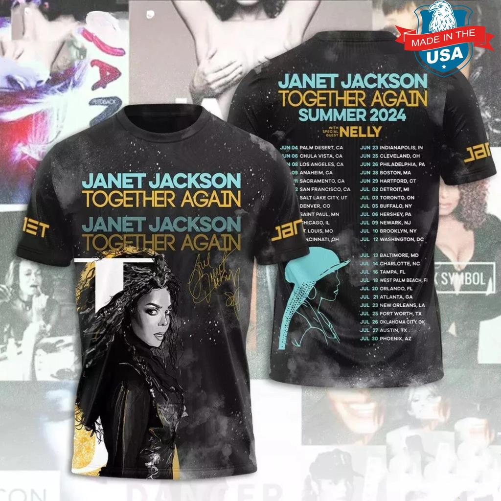 Janet Jackson Together Again Tour All Size 3D T Shirt For Men TU394