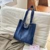 New underarm bag bag women's simple casual shoulder bag versatile large-capacity denim tote bag