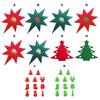 Glitter Felt Christmas Cutlery Holder Bag Washable Christmas Decoration Fork Pocket Non-Slip Table Ornaments Place Mats
