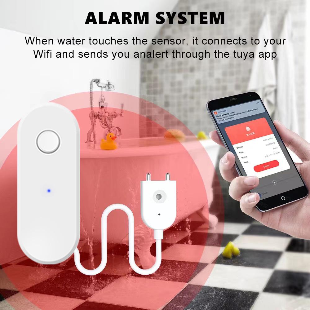 Tuya Zigbee WiFi Smart Water Leak Detector & Alarm for Kitchen