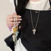 Dopamine Glass Bead Grape Necklace Women's Long Style Small Fresh Cute Collarbone Chain Versatile Necklace