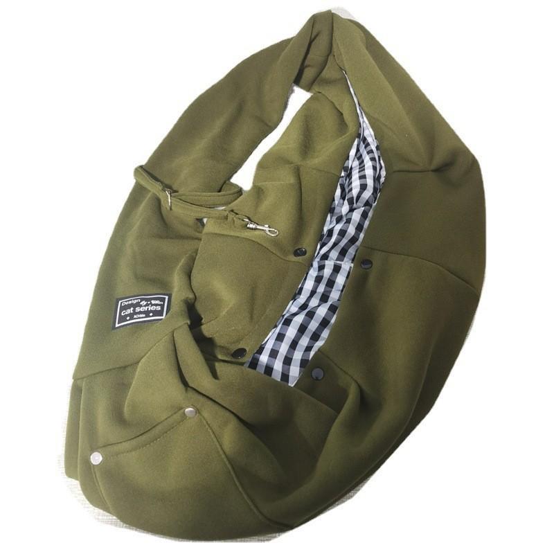 

New Breathable Foldable Sloping Cycling Pet Bag Large Capacity Cat Bag for Traveling and Shopping 1Pcs зелений