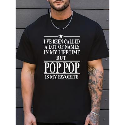 Europäische Größen Mode Lässig Slogan Print Herren T-Shirt Für Männer, Bequeme Gemusterte Grafik-T-Shirts Tops