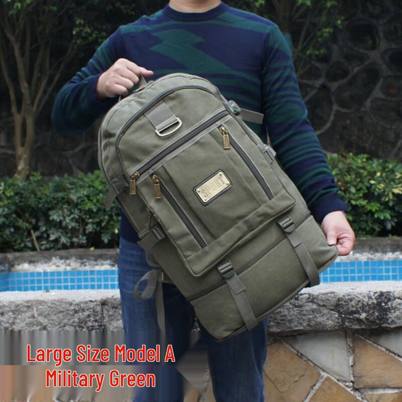 Kurenqi Outdoor Canvas Travel Backpack