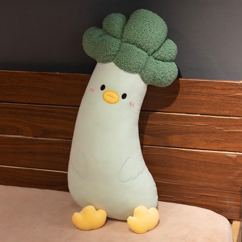70cm-120cm Long Giant Soft Stuffed Plants Vegetables Mushroom Eggplant Broccoli Carrot Cosplay Chicken Toys Room Sofa Decor