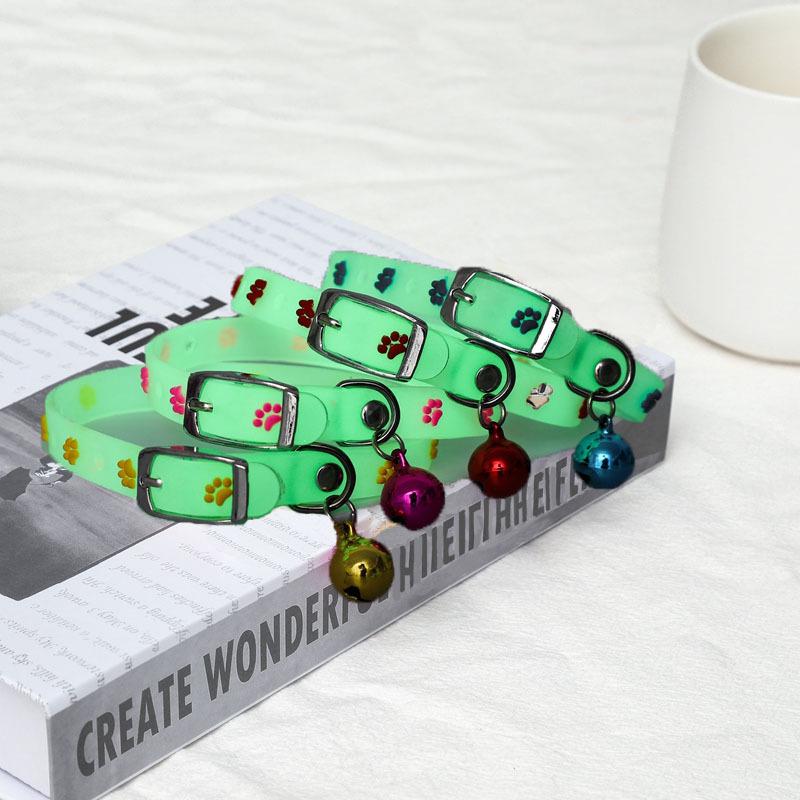 Glow-in-the-Dark Silicone Pet Collar: Luminous Anti-Lost Night Travel Accessory for Dogs and Cats