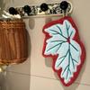 Thickened Plush Kitchen Towel Infusion Shaped Washable Clear Plant Print Hanging Absorbent Towel Household Decorative Towel
