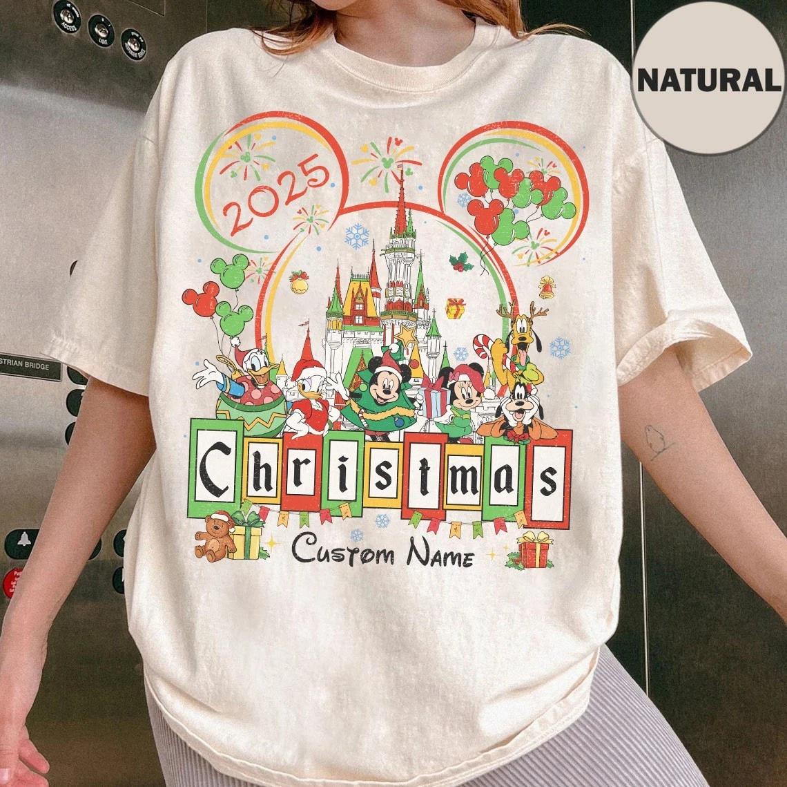 Personalized Mickey and Friends Christmas Mickey Very Merry Unisex Shirt 4XL