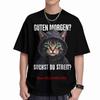 Guten Morgen Angry Cat Short Sleeve Tee 100 Cotton Tshirt