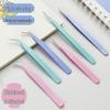 Colorful Stainless Steel Tweezers for DIY Planner, Nail Art, Gem, and Sticker Applications