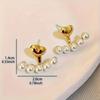 Elegant Retro Faux Pearl Earrings - Vintage Zinc Alloy Dangle Studs, Fashion Jewelry for Women, Daily Wear & Party Accessories