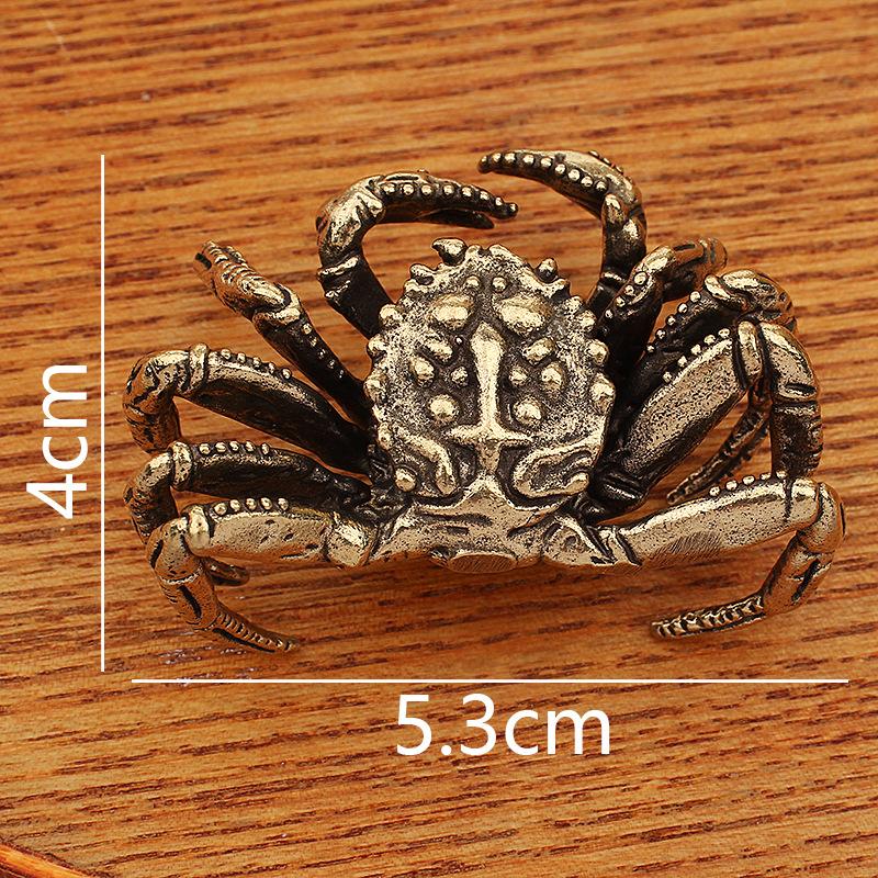 Crab Brass Figure Home Decor Ornaments, Tea Pets, Creative Crafts Collection