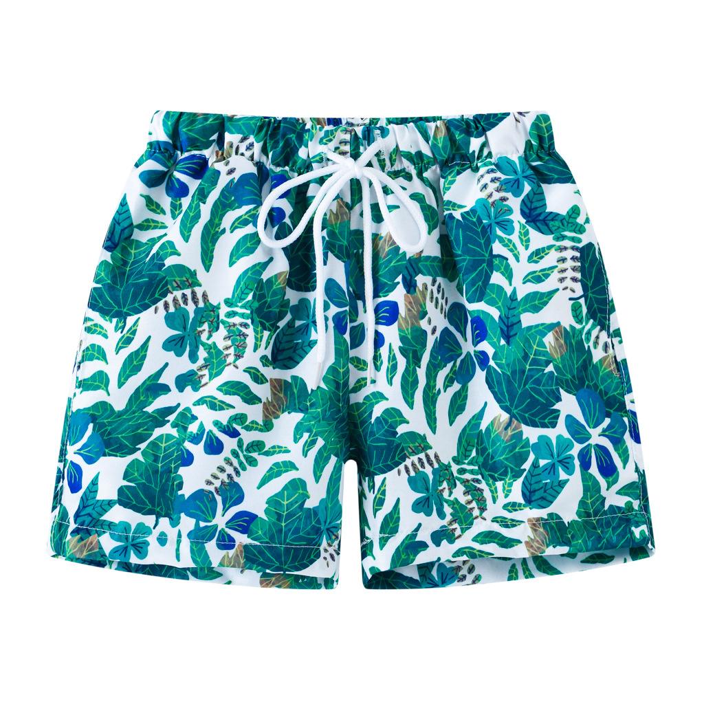 Kids Adjustable Drawstring Swim Trunks Elastic Waist Quick Drying Beach Shorts for Boys Girls Summer Pool Water Activities