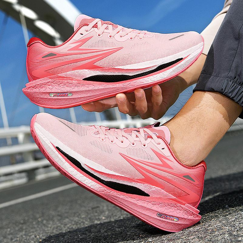 New Men's Running Shoes Men's and Women's Carbon Plate Shock Absorption Running Sports Shoes Fitness Casual Physical Testing Shoes