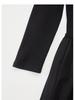 Hepburn-Inspired Women's Black Coat with Dress, Perfect for Petite Figures, Spring/Autumn/Winter, High-End Aesthetic