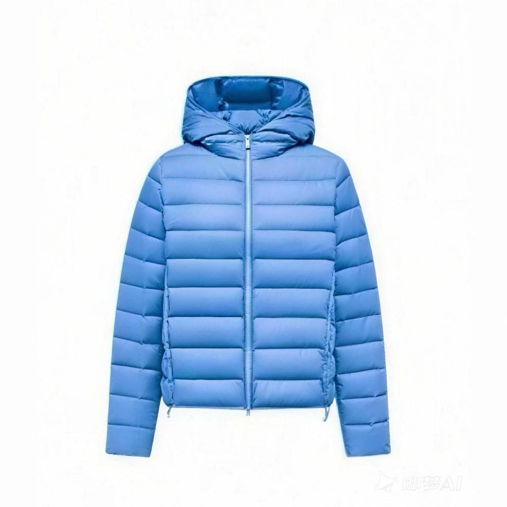 European down cotton clothes women's new short light and thin warm slim fashion jacket hooded