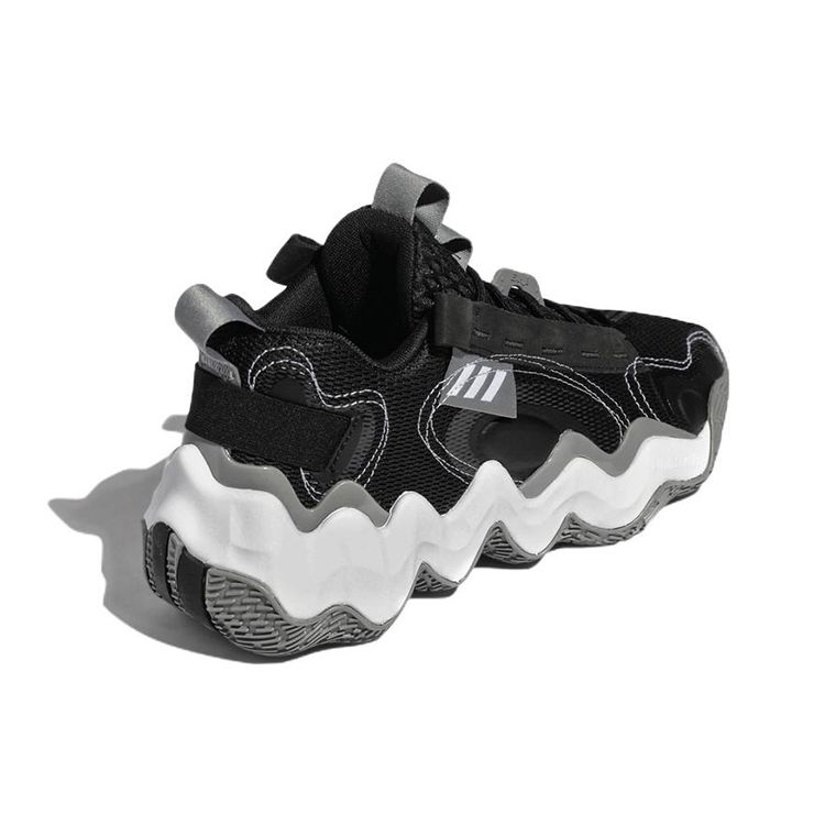 Adidas Exhibit B Round Toe Comfortable Shock Absorption Non-Slip Wear-Resistant Support Low-Top Basketball Shoes Unisex Sneaker Black Gray GZ9551