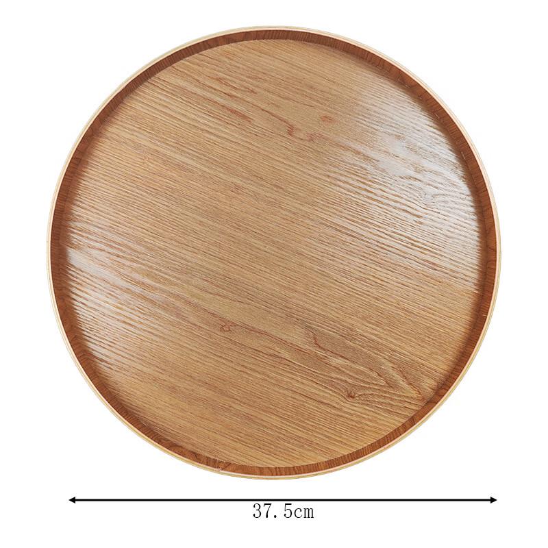 Japanese Style Round Wooden Serving Tray