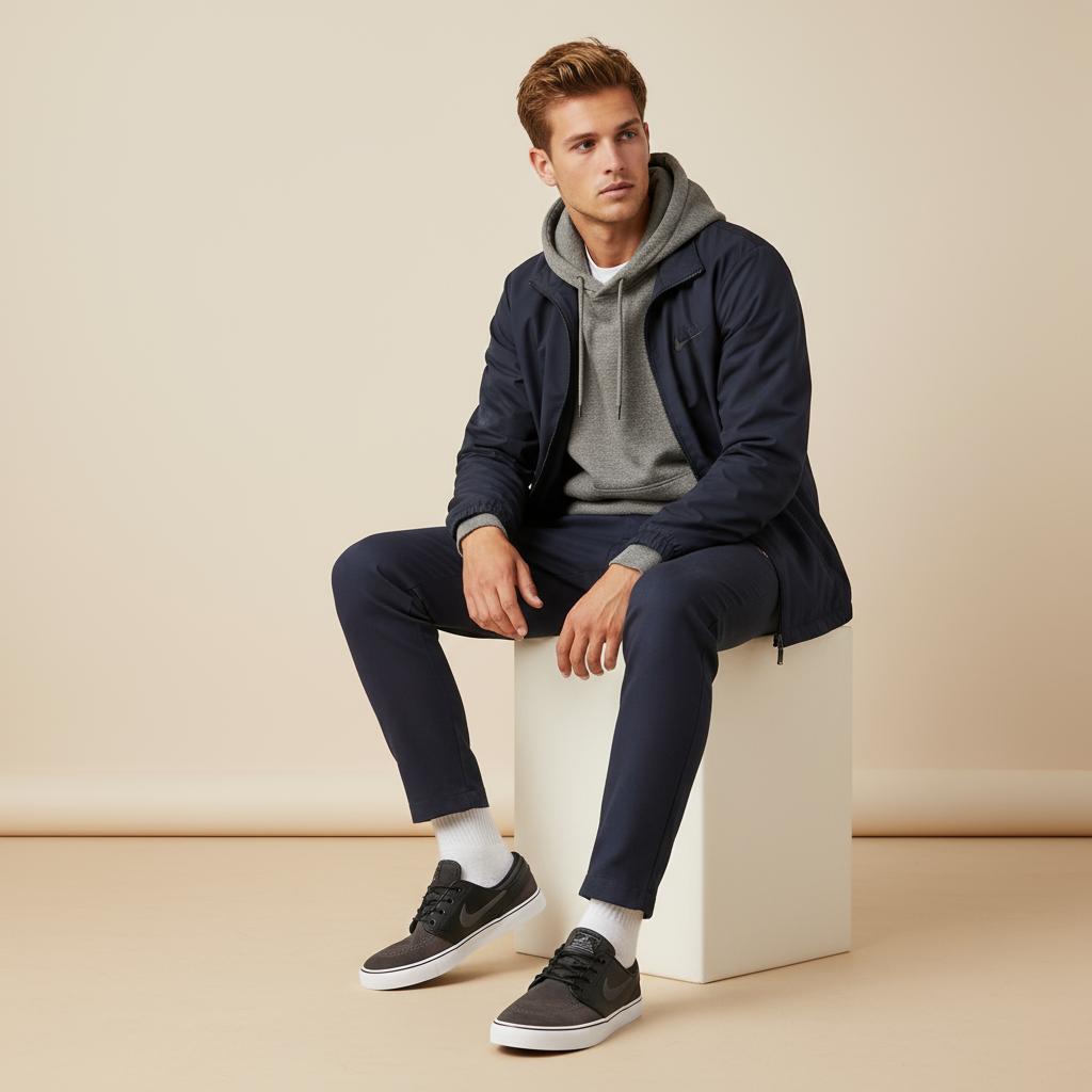 Nike SB Stefan Janoski Zoom OG Alkalmi Skate Cipő Ütéscsillapító Tartós Alacsony Szárú Unisex Sneaker Fekete 833603-006