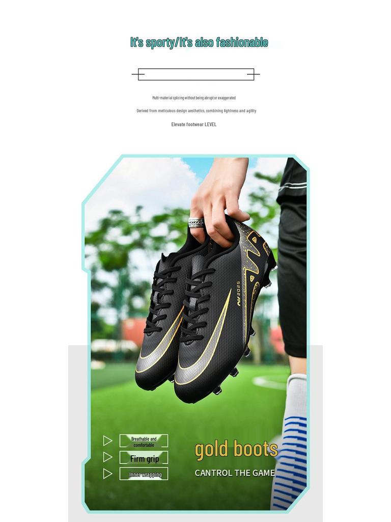 Футбольні бутси Ronaldo AG TF для дорослих та молоді: Чоловічі та жіночі професійні довгі шипи для тренувань