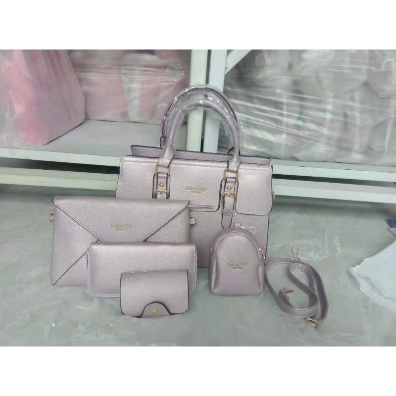 

Новая женская сумка из трех частей, модная одноплечевая сумка кроссбоди, сумка для мамы и ребенка, портативная большая сумка, набор сумка для мамы и ребенка светло-фиолетовый