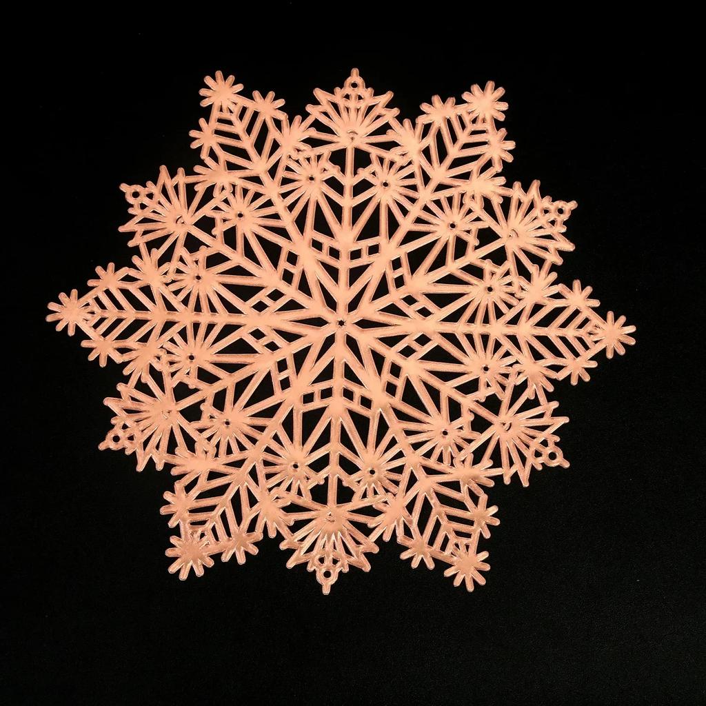 Non slip Placemat Table Mat Decorative Christmas Snowflake PVC Cup Coaster Non slip Hollow out Design for Table Mat