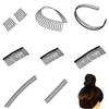 U Shape Hair Finishing Fixer Comb Stretch Invisible Flexible Hair Finishing Fixer Clips for Women Girls M