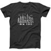 NYC New York City Manhattan Skylines Statue of Liberty Cloud T-Shirt Sweatshirt Hoodie Tanktop for Men Women Kids Black