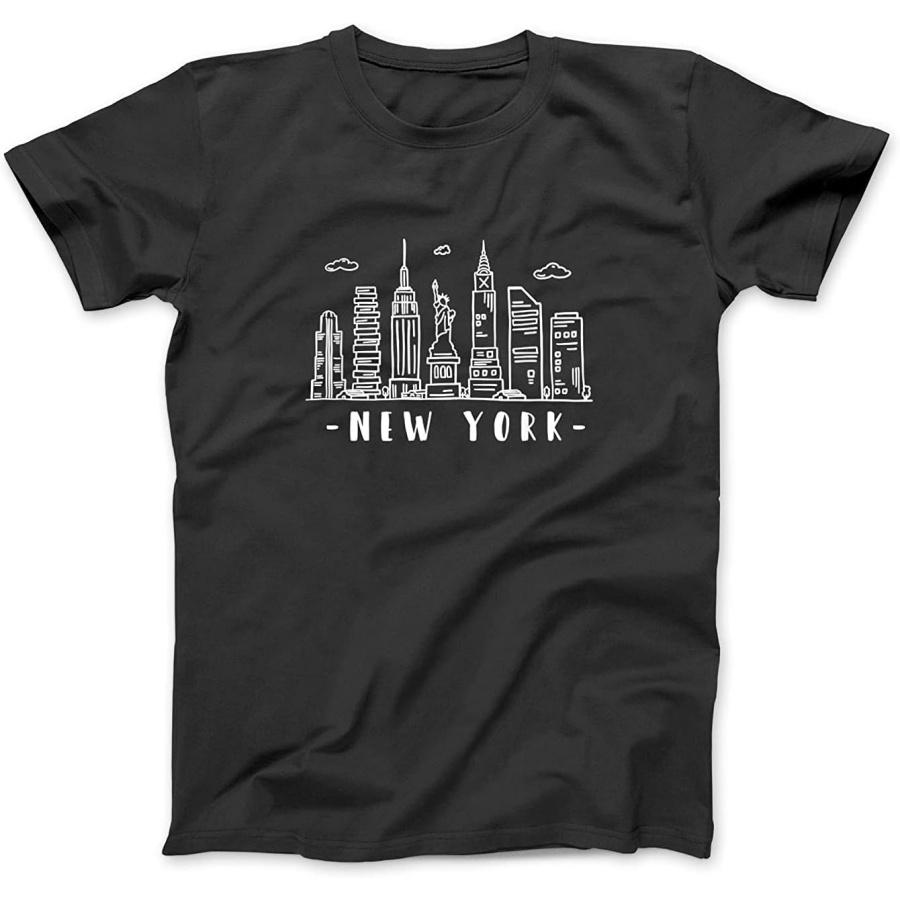 NYC New York City Manhattan Skylines Statue of Liberty Cloud T-Shirt Sweatshirt Hoodie Tanktop for Men Women Kids Black XXXXXL разноцветный