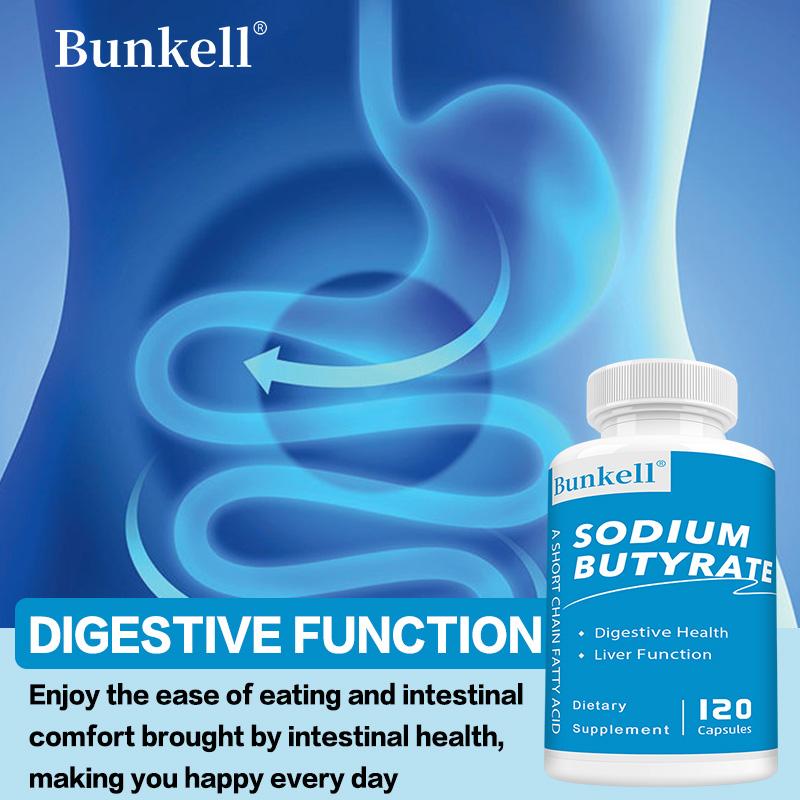 Sodium Butyrate Capsules - Non-GMO-120 Capsules