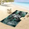 Name Custom Philadelphia Eagles Print Beach Towel, Large Soft Quick Dry Towel for Beach Camping Swimming