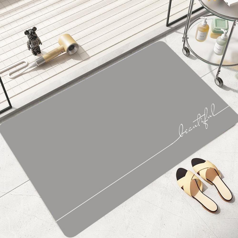 2 шт. Однотонный коврик для пола из диатомовой грязи — фото 6