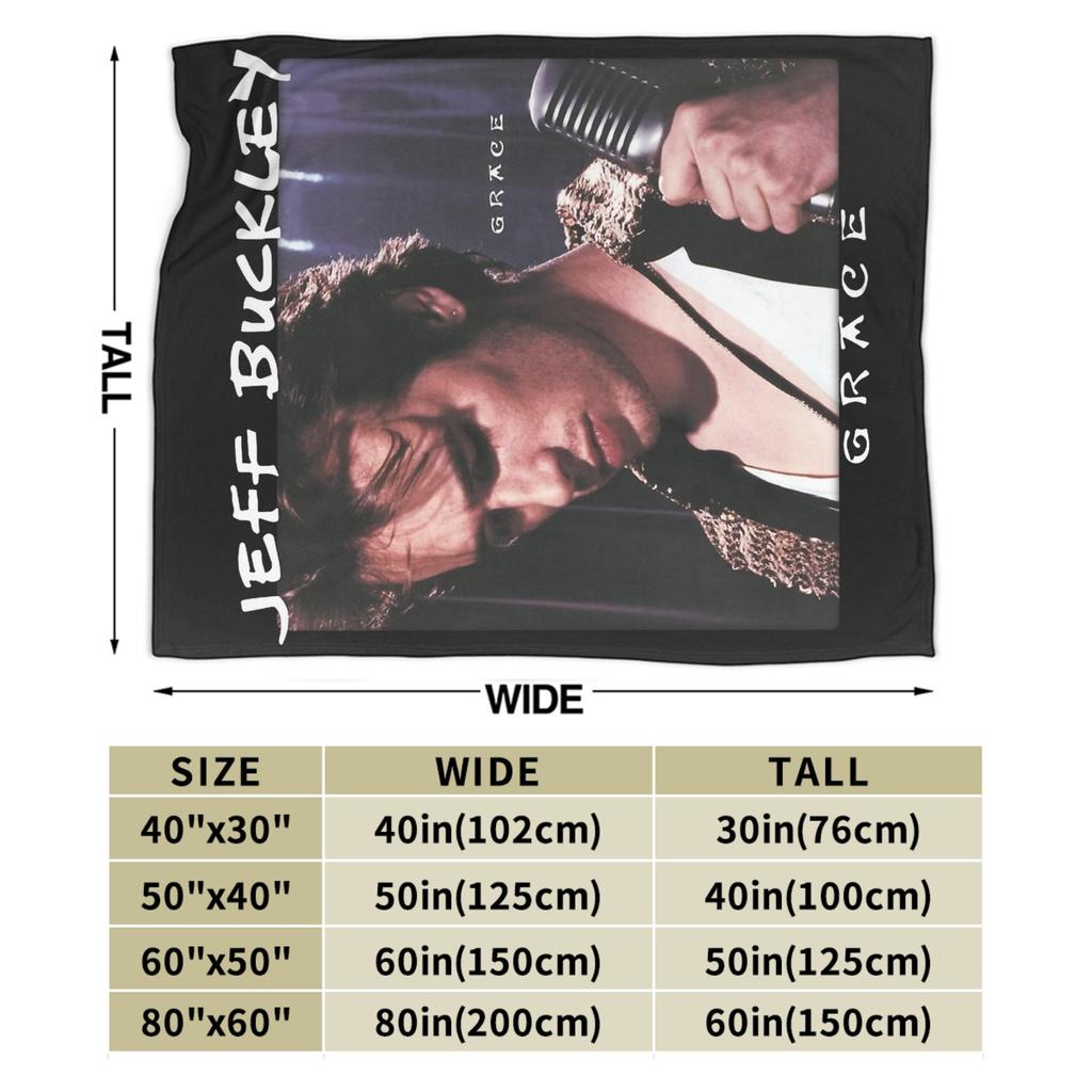 Jeff Buckley Indie Rock Gitarrist 1990er Jahre Decken Fleece Ganzjahres Mehrzweck Weiche Überwurfdecke für Zuhause Outdoor Bettüberwurf