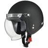 LEAD Industries MOUSSE Motorcycle Jet Helmet, Matte Half Black, Free Size (57-60cm)