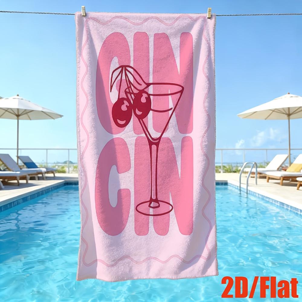 More Amor Por Favor Spanish Lettering Pink Background Beach Towel Soft Quick Dry Towel For Summer Beach Pool