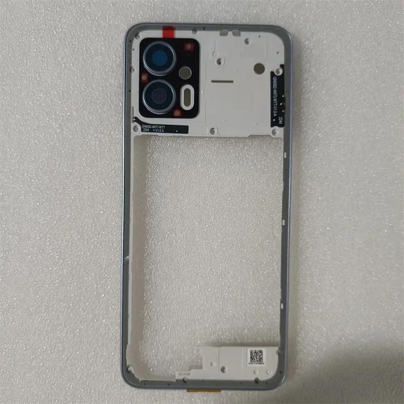 Middle Frame Housing Bezel For Motorola Moto G53 XT2335-2 Middle Frame No Side Button Spare Repair Parts