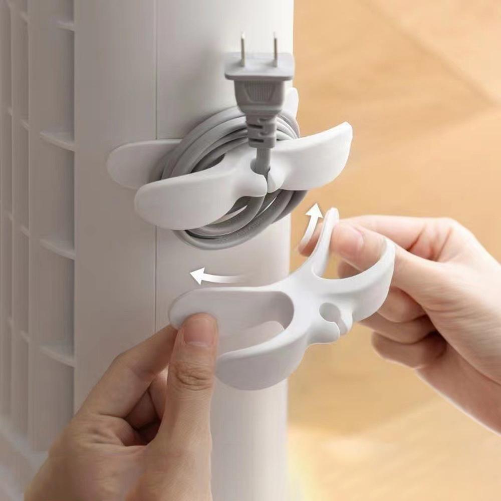 2PCS Wire Household Cable Organizer Power Cord Storage Kitchen Plug Fixer Winding Finishing