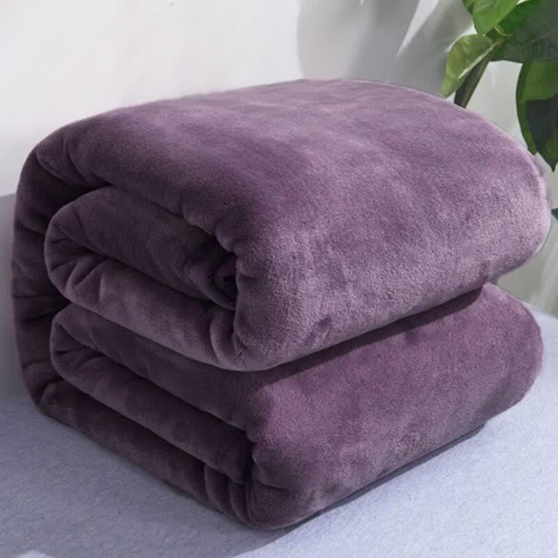 Faunen Milk Velvet Double-Sided Plush Thickened Coral Flannel Blanket 150 x 200 cm темно-фиолетового