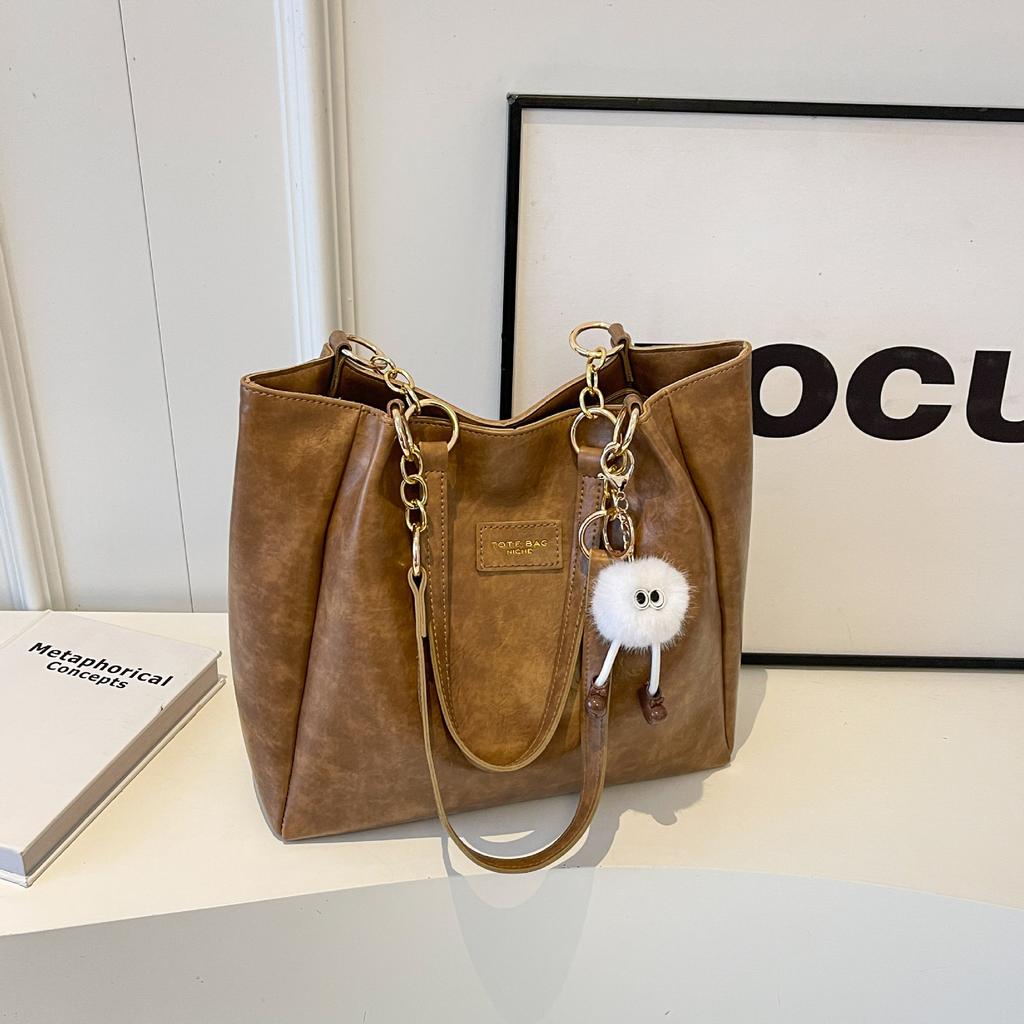 Big Bag Women's 2025 Spring New Trendy Autumn and Winter Retro Commuter Tote Bag Large Capacity Versatile Shoulder Bag