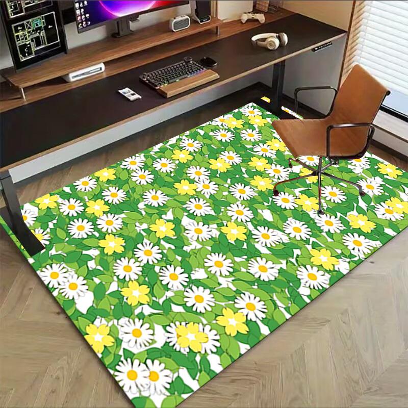 1 Stück Blumen Blätter Extra Groß Rutschfester Boden Teppich, Büro, Familie, Schlafzimmer, Studio - Großer Bereich TeppichJ0359