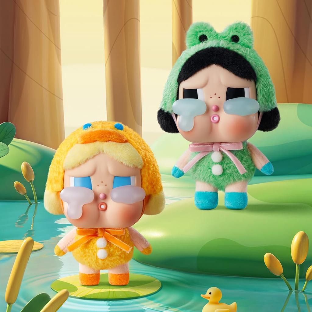 POP MART CRYBABY Crying Again Series Face Plush Toys Box of Pop Mart Gachapon Blind Box Figures Plastic Model Premium Toys PVC Soft Vinyl Original