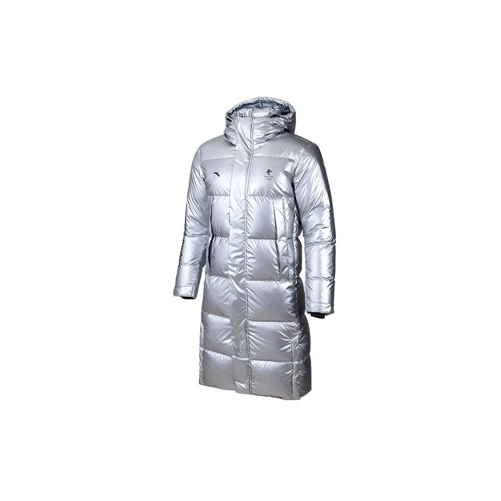Anta Logo Zipper Down Jacket Men Jackets Silver 15940970-2