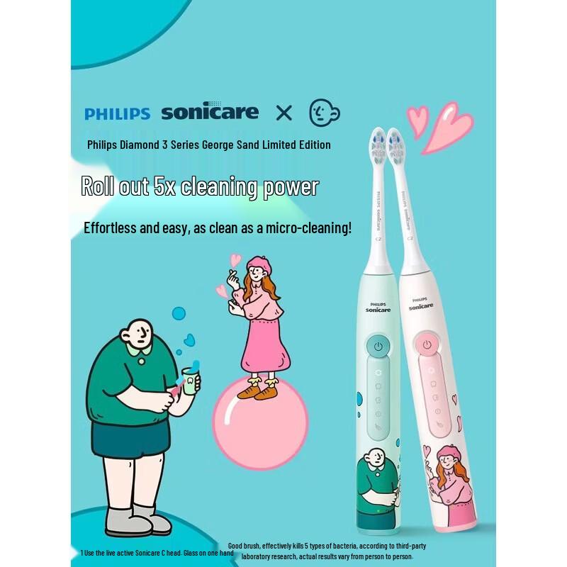 Philips DiamondClean 3 Series Sonic Electric Toothbrush - George Sand Limited Edition CN plug (adapter included)